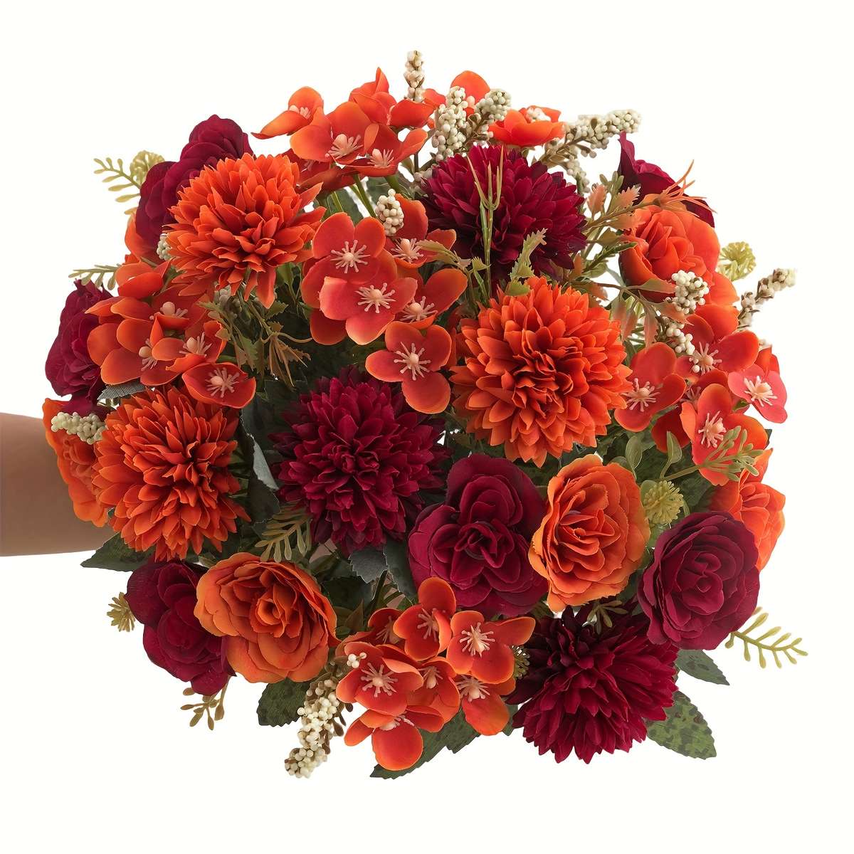 Simulated Flower Color White 3Pcs