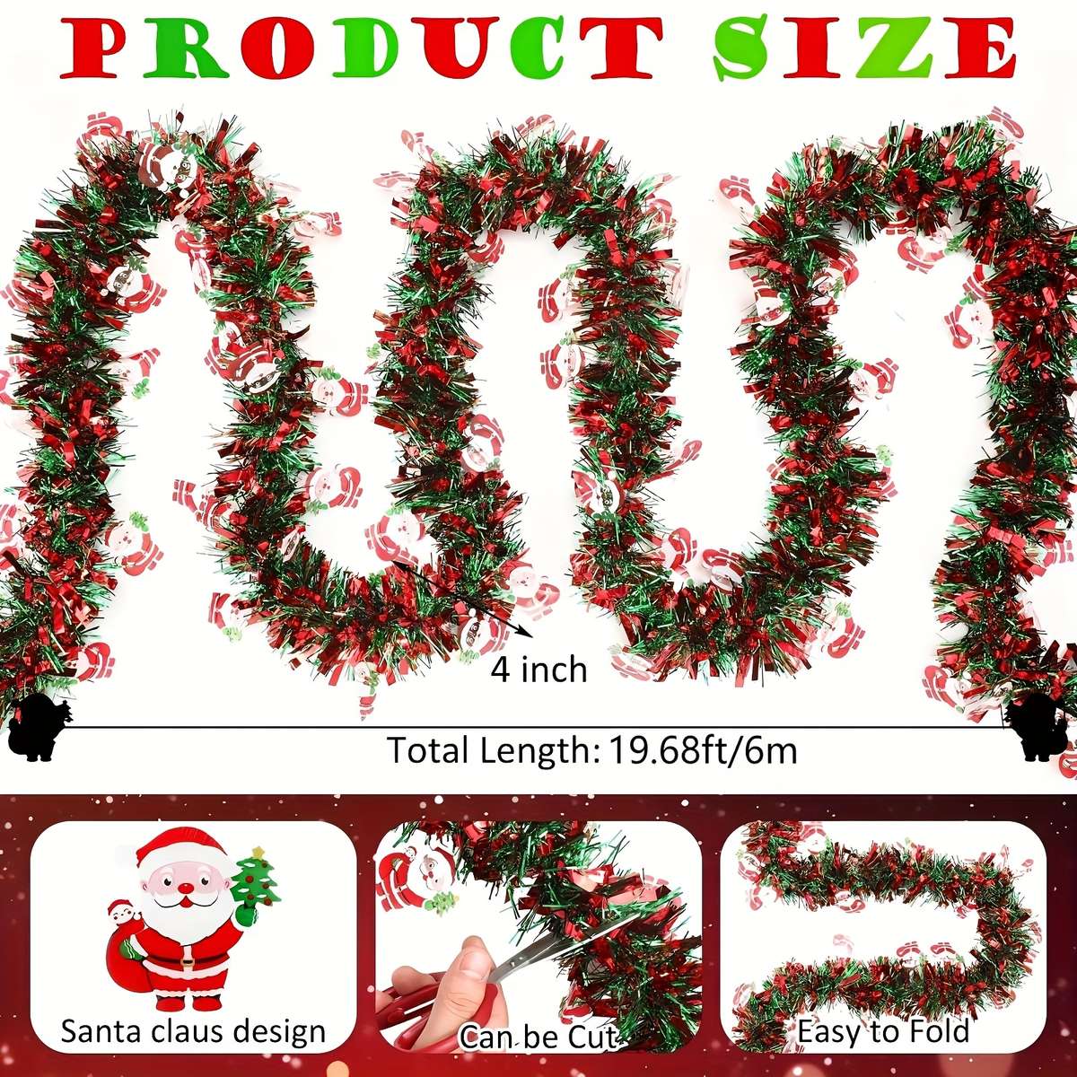 Christmas Decorations Quantity 3 Strips  6.0Meter