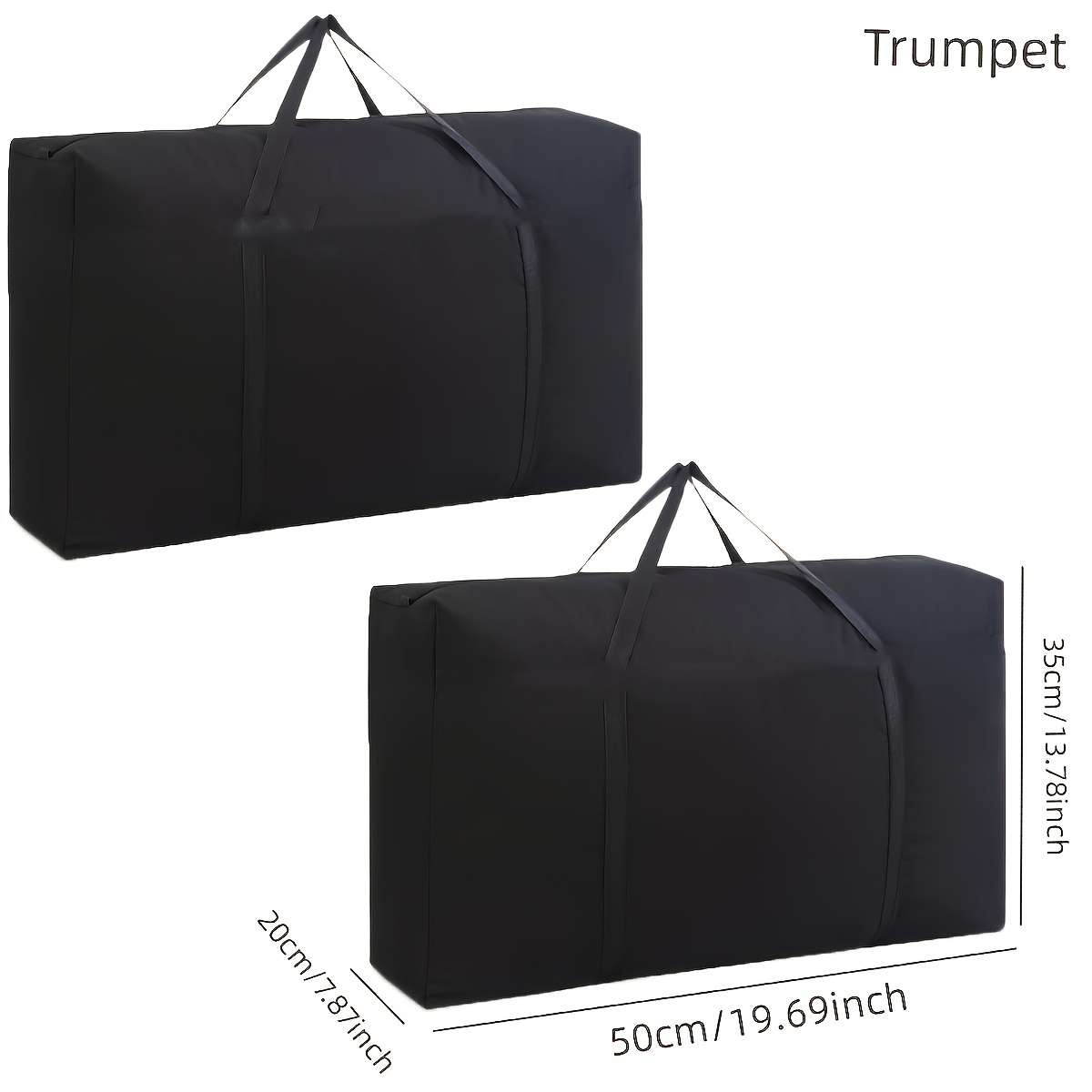 2Pcs Set 2 Moving Totes Packing Supplies Storage Tote Black Mediumx