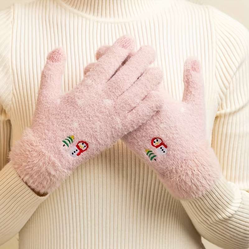 Winter Gloves Color White