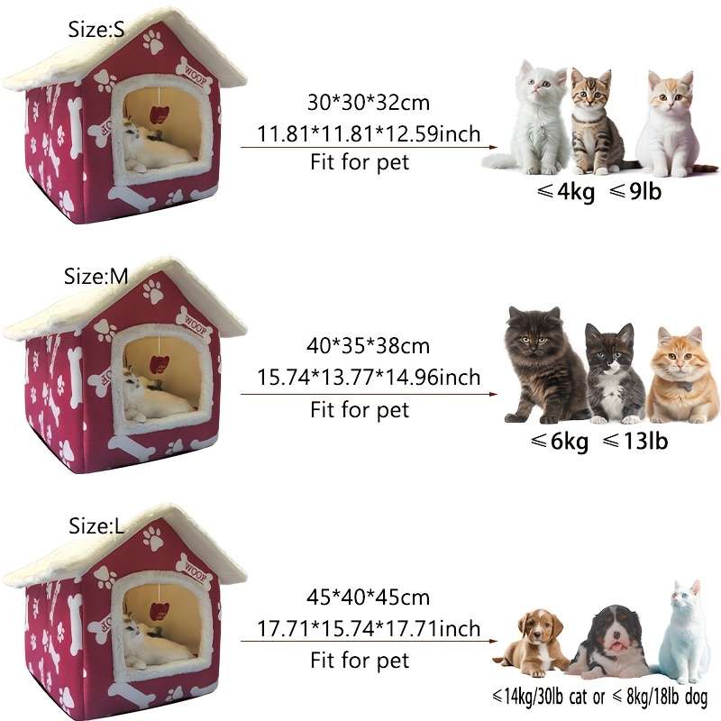 Pet supplies color Red size S  30X30X32cm