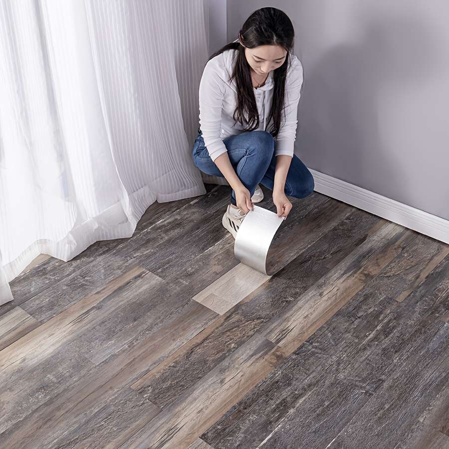 Self Adhesive Floor Stickers Gray 30Pcs