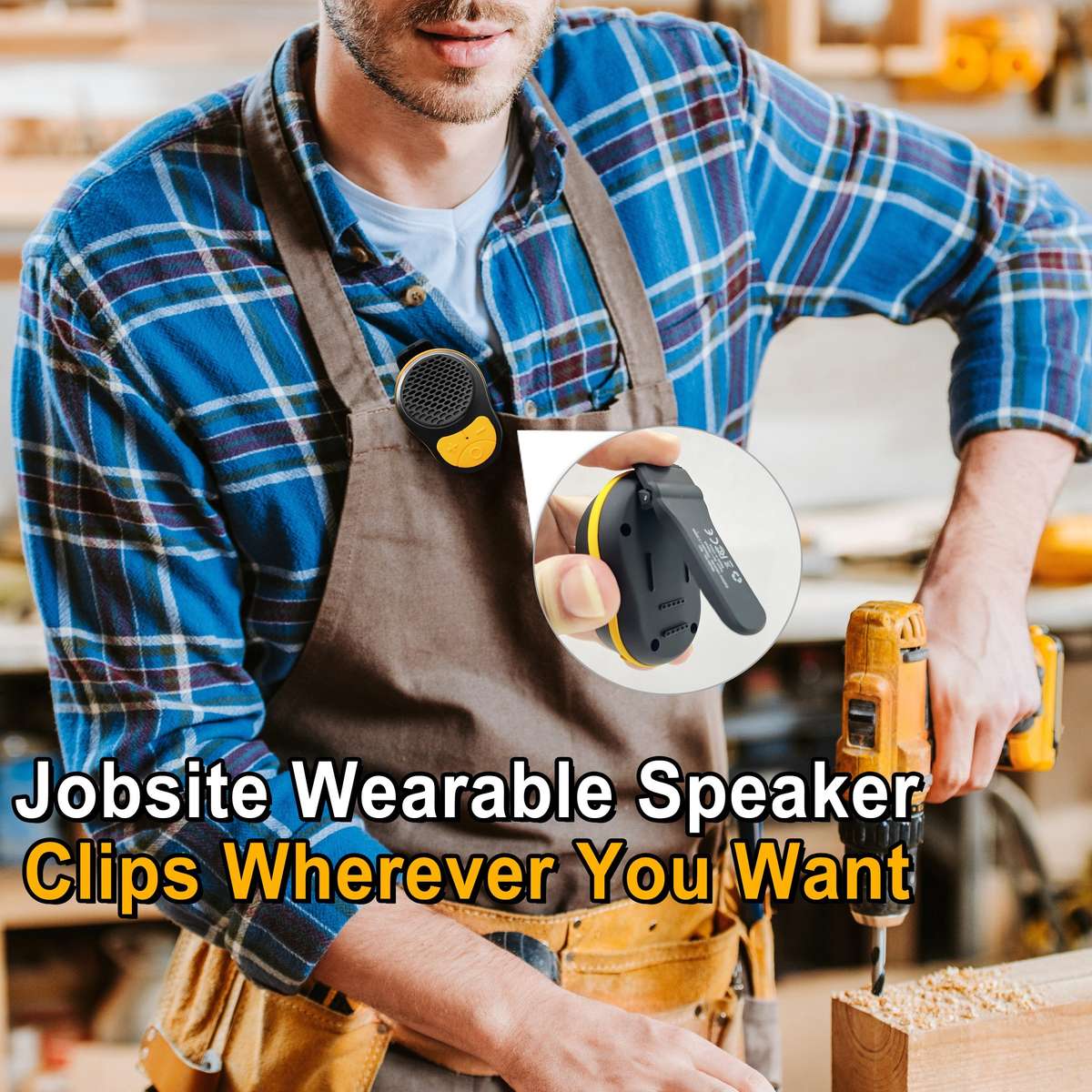 Professional Featuring Crystal Sound Compact Wearable Wireless Speaker For Live