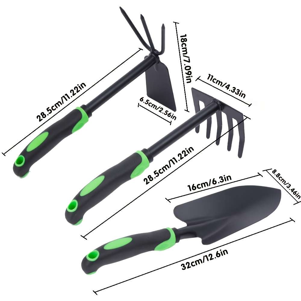 Garden Supplies Model 3Pcs Shovel Rake Dual Purpose Hoe