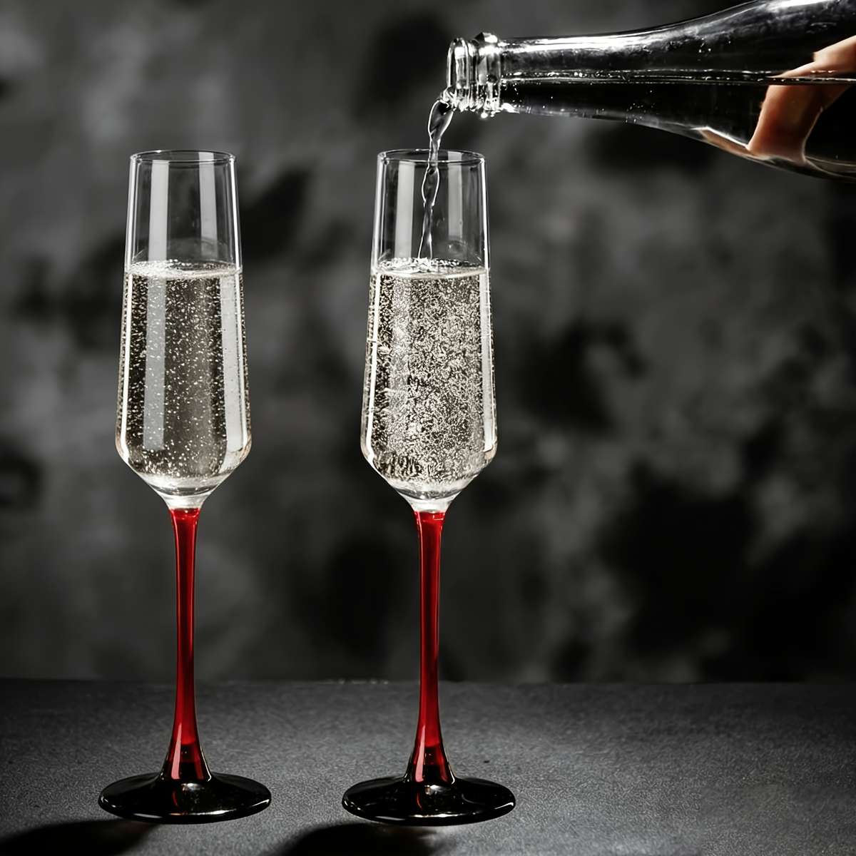 Wedding Supplies Quantity 2 Piece Color Blocked Wine Glasses
