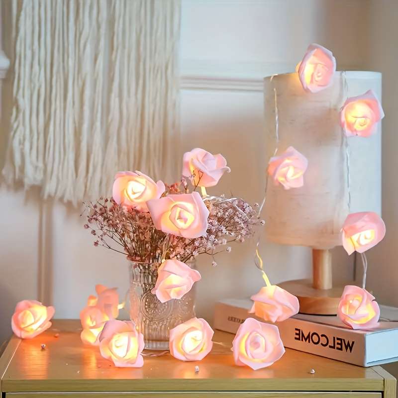 Christmas Lights Pink And White Quantity 10 Leds
