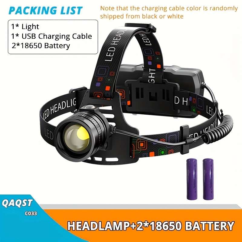 Headlamp Items With 2*18650 Battery