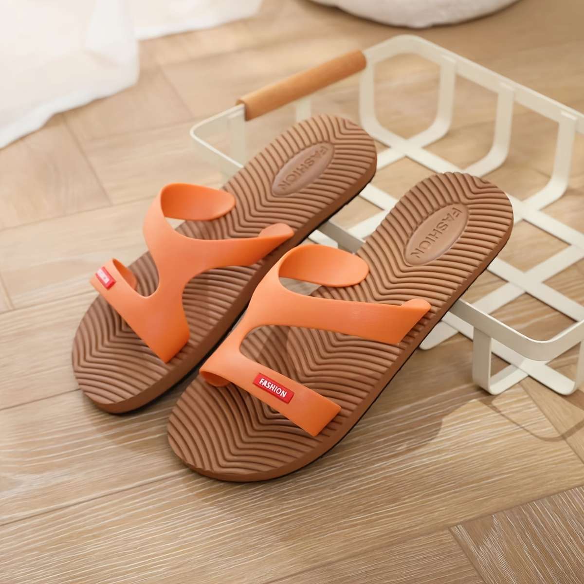 Men Slippers Summer Style Red Size Uk 7