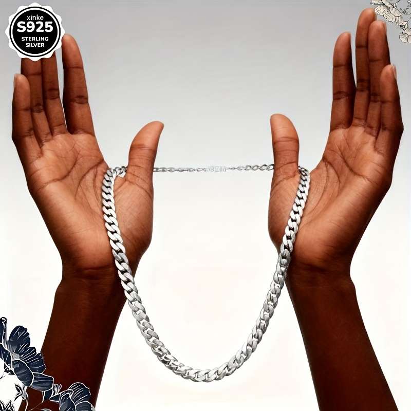 Modern Rhinestone Sterling Silver Embossed Chain Trendy Silver Beach Vacation