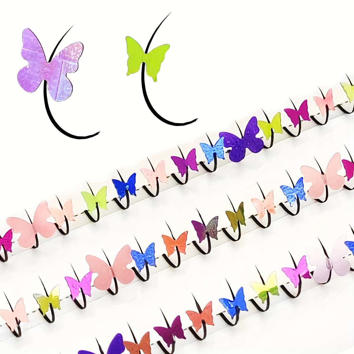 60pcs 3d Lash Extensions Color Polychrome Size 15mm