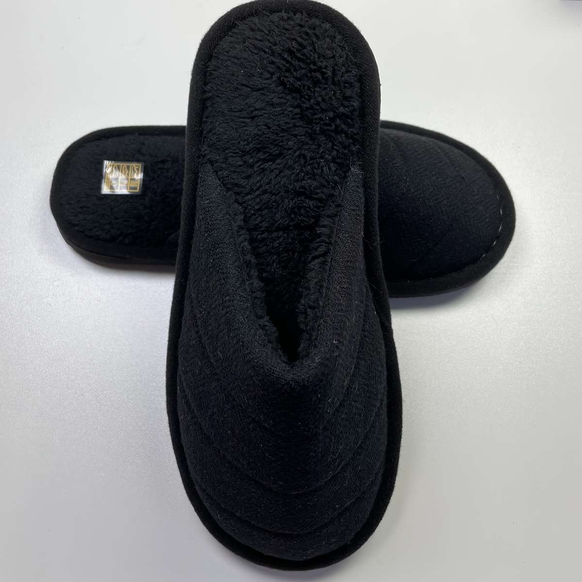 Cotton Slippers Color Black Sizeuk 7.5-8