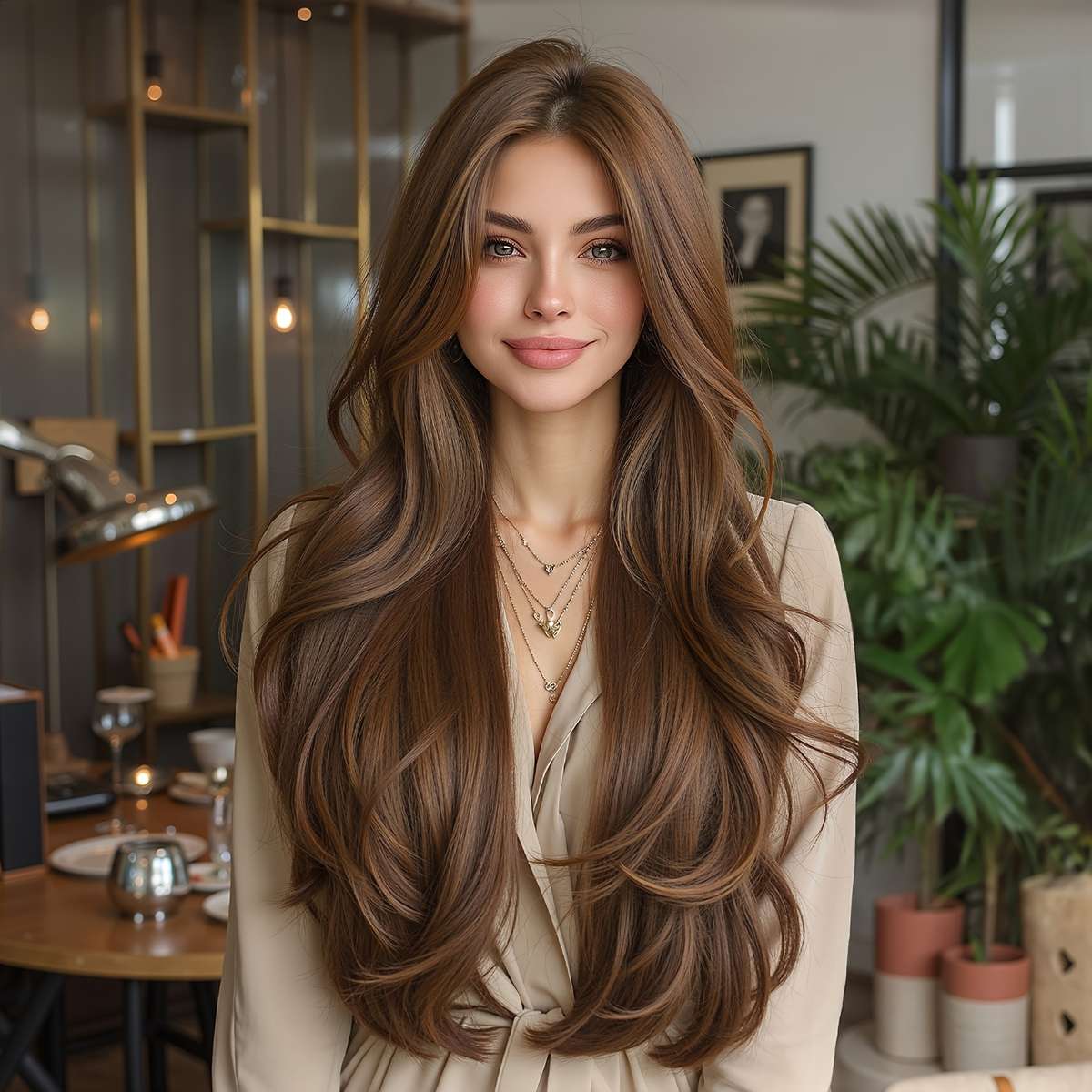 Women S Wigs Light Brown1 Hair Length81.28Cm