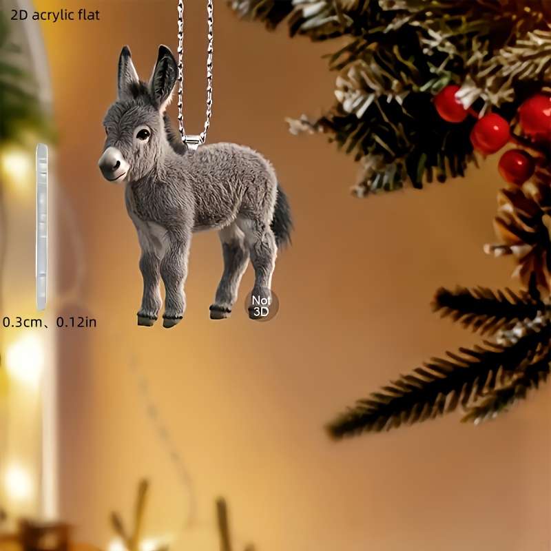 Keychain Ornament Style Cute Donkey
