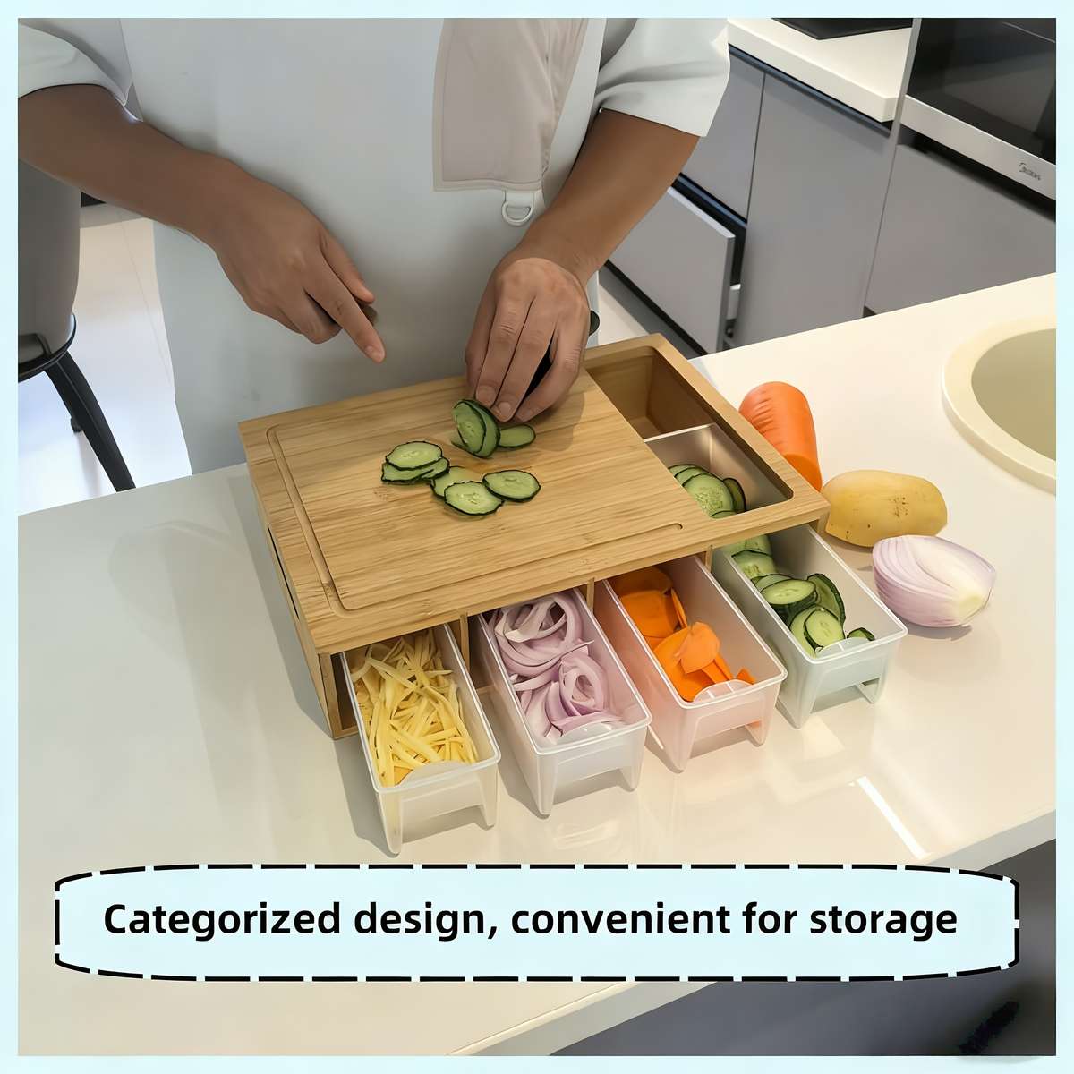 Cutting Board Style 5   In   1 Cutting Board Storage Set