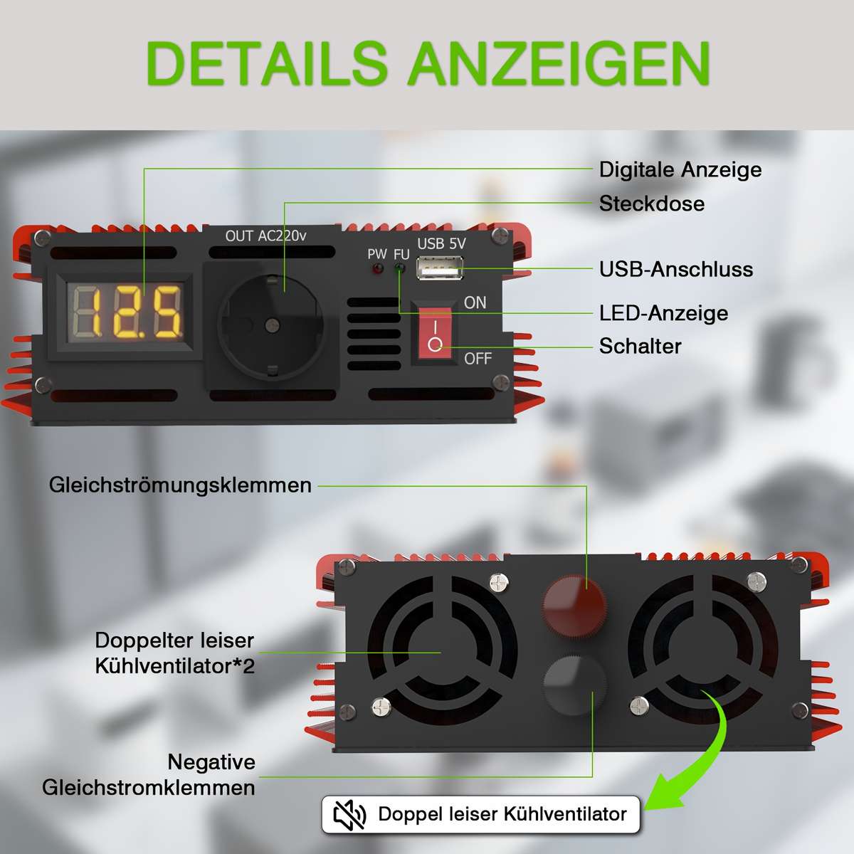 Inverter Model 2000W6000W Peak Eu