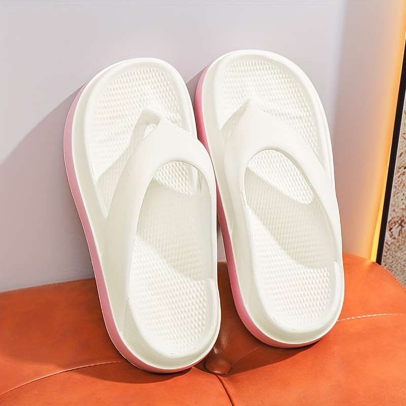 Ladies Summer Flip Flops White Uk 7.5-8