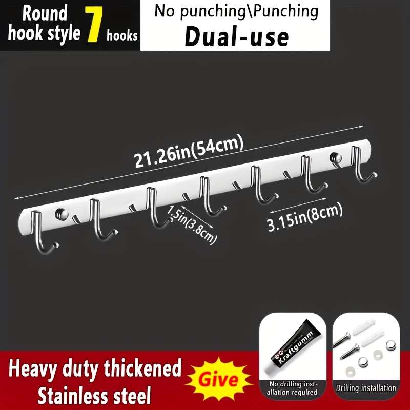 Hook Upmodel 7 Hooks Items Circle Hook Heavy Duty Hook