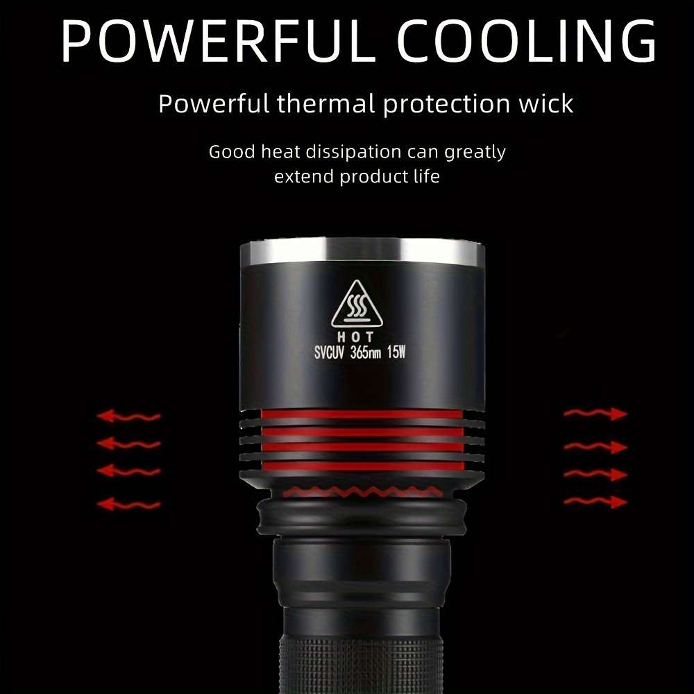 Flashlight Color Black Items365Nm 25W