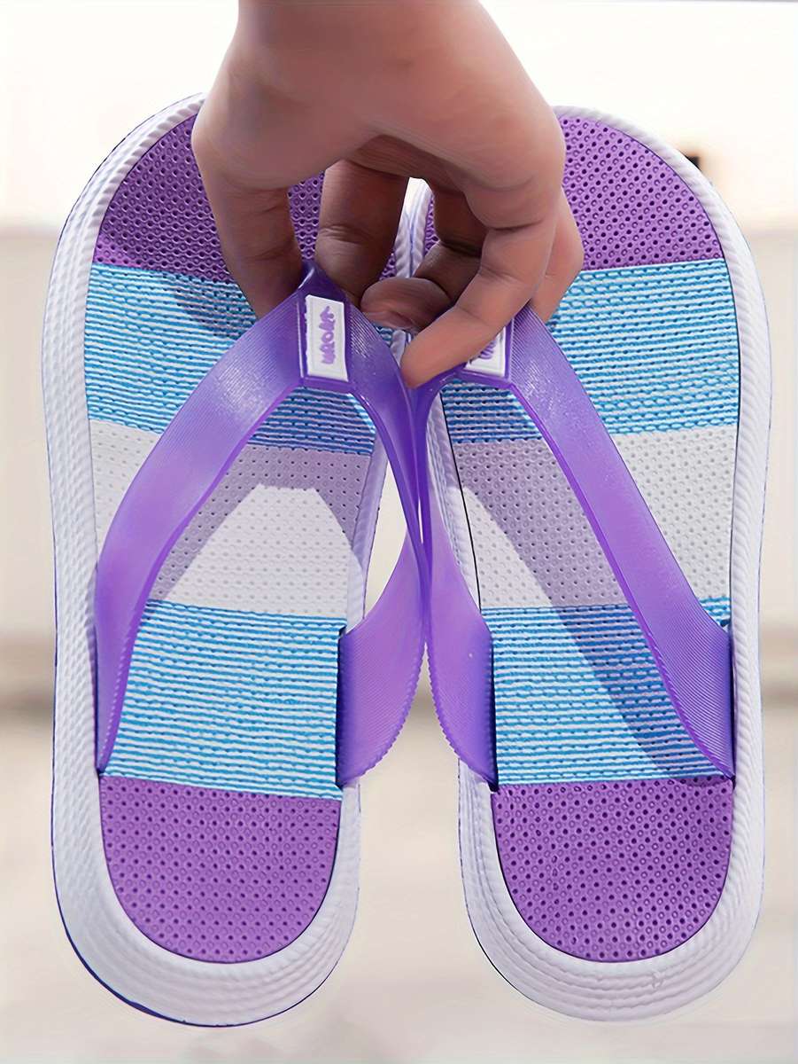 Ladies Summer Flip Flops Blue Uk 7