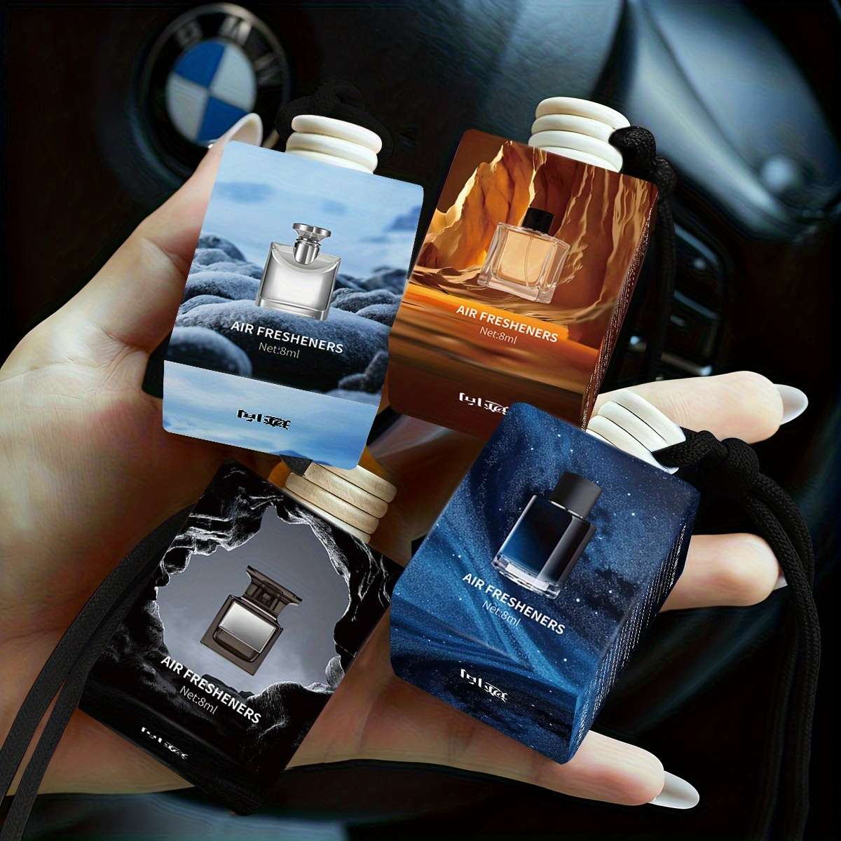 Car  Fragrance  Refill  Bottle Capacity 32Ml Men'S Fragrance  4 Pieces