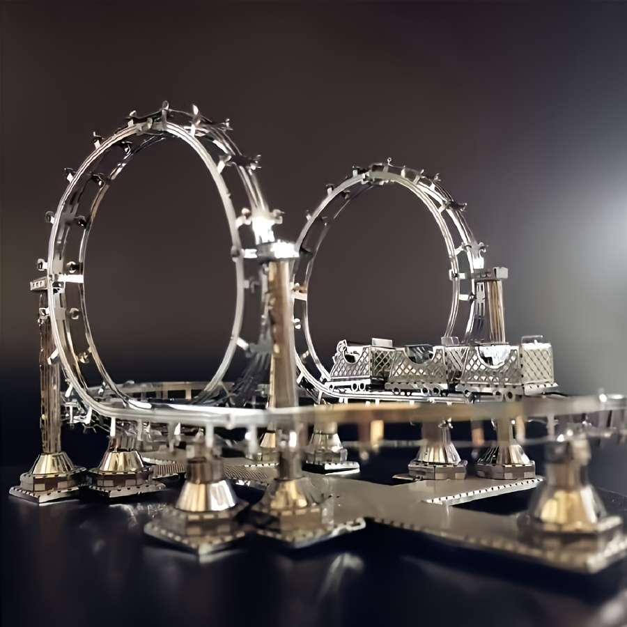 3D Building Model Puzzle Set Items Roller Coaster