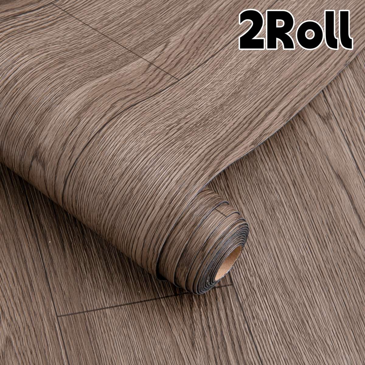 Self Adhesive Floor Stickers Light Walnut 2Roll