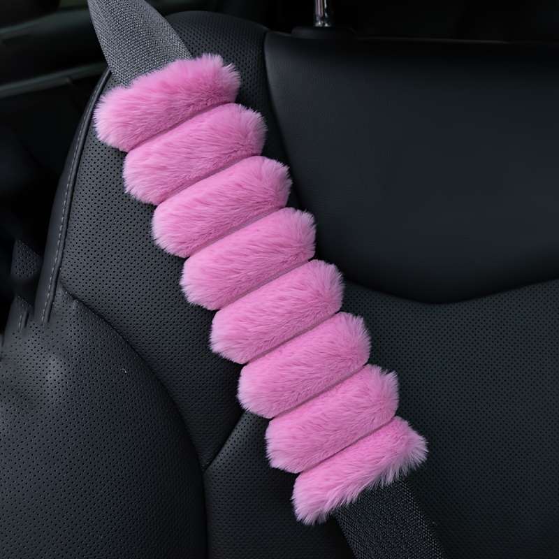 Car Seat Belt Covers White B Model 2Pcs