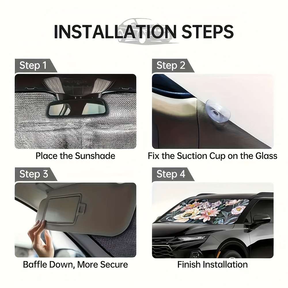 Car Sun Shades Size 130 X70Cm
