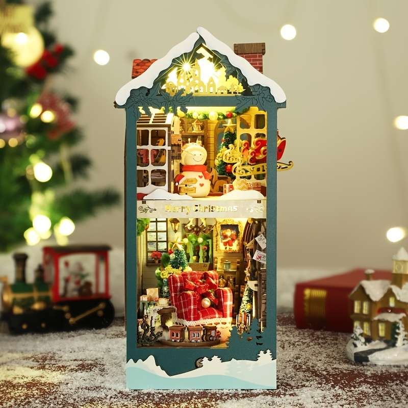 3D Building Model Puzzle Set Style Merry Christmas