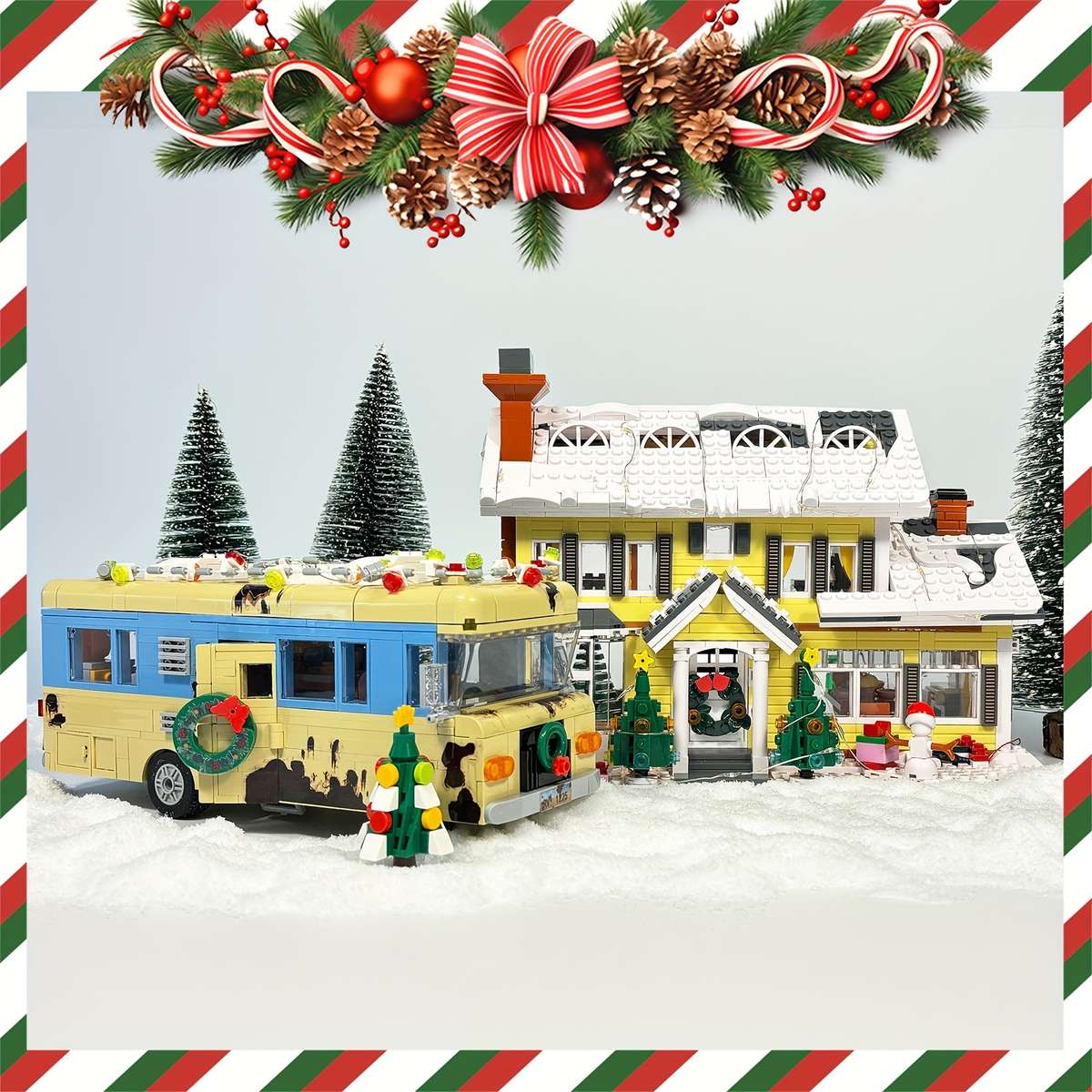 3D Building Model Puzzle Set Color Yellow