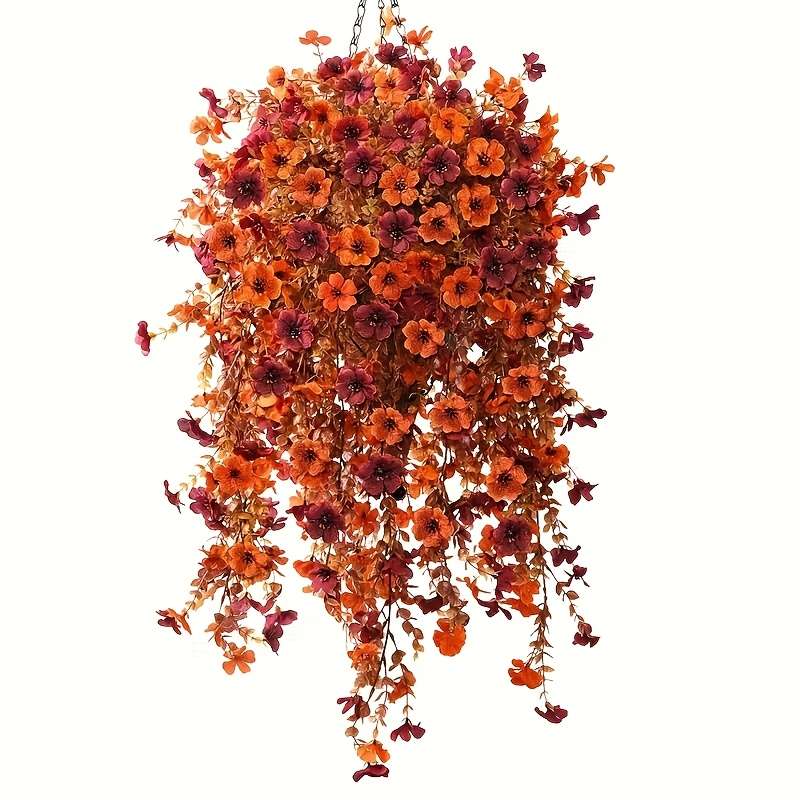 Simulated Flower Color Yellow Orange 2Pcs