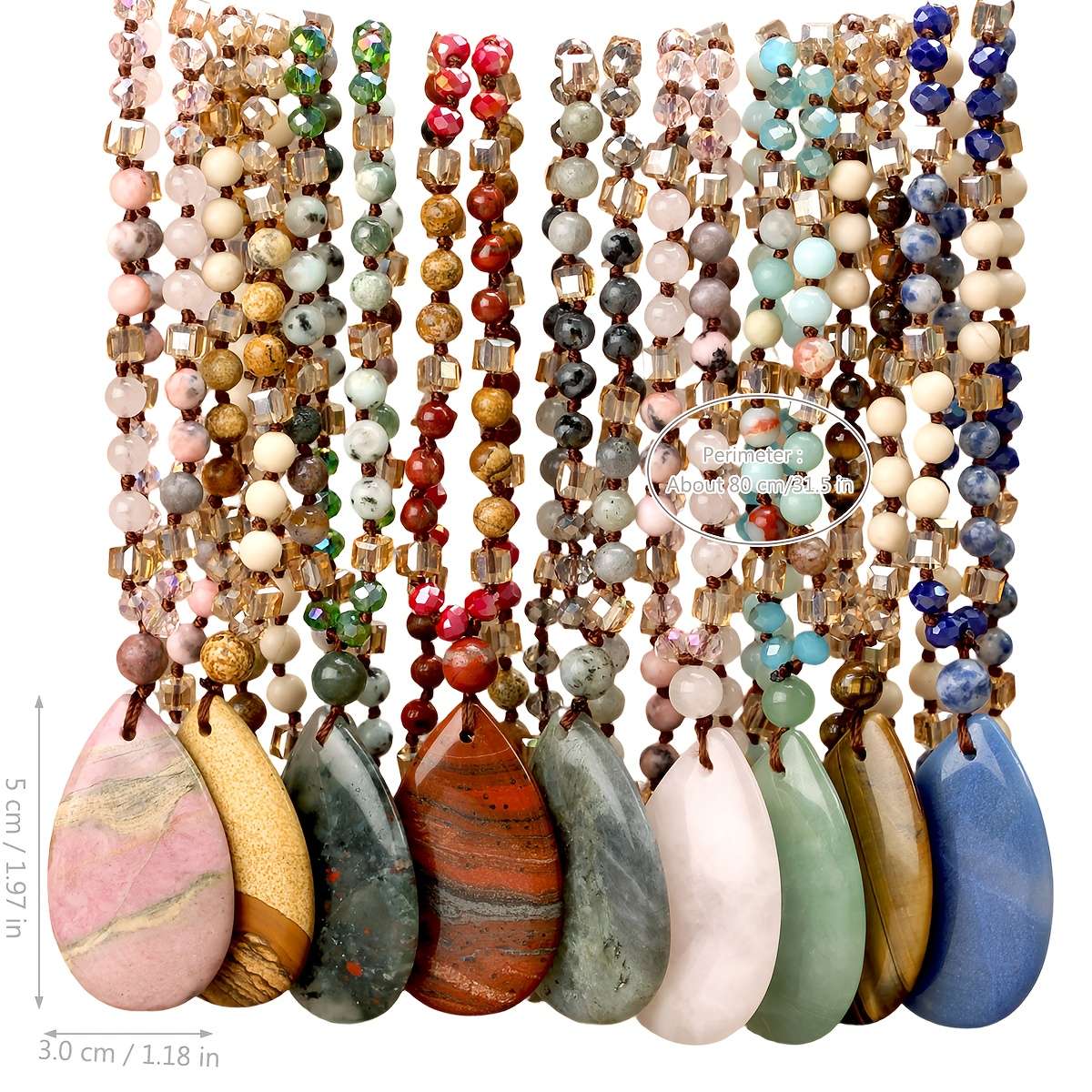 Womens Necklace Color Ocean Jasper