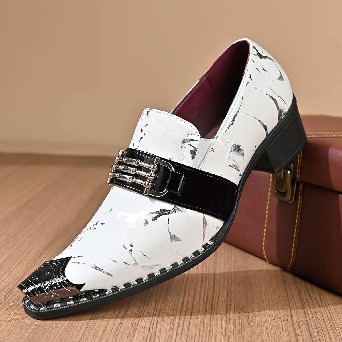 Mens Leather Shoes Color White Sizeuk 7.5