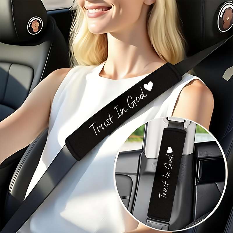Car Seat Belt Covers Black Quantity 2Pcs