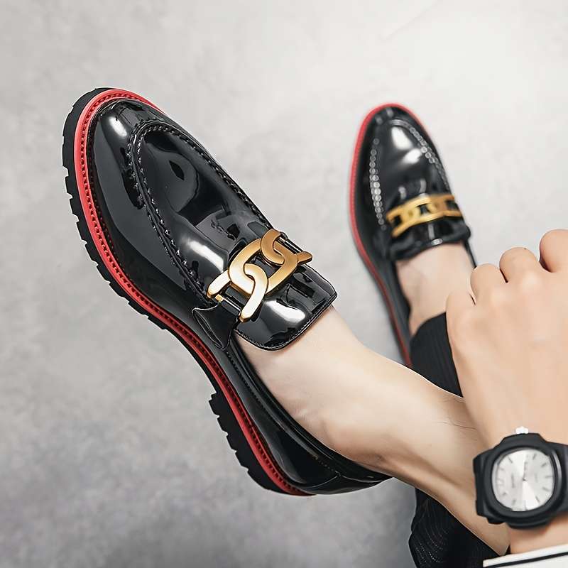 Mens Leather Shoes Color Black Sizeuk 8
