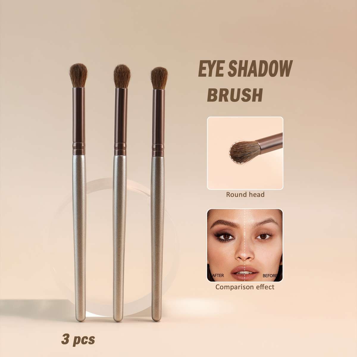 Makeup Brush Set Color Light Brown1