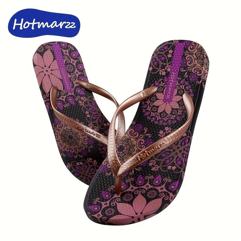 Ladies Summer Flip Flops Red Uk 7