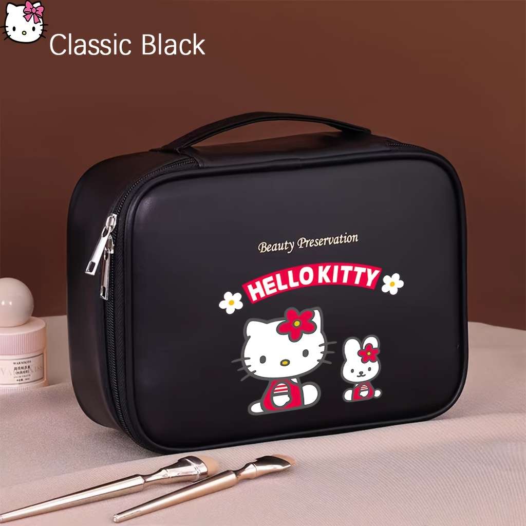 Luxury Grand Authorized Sanrio Hello Kitty Fashion Portable Large Capacity Makeu