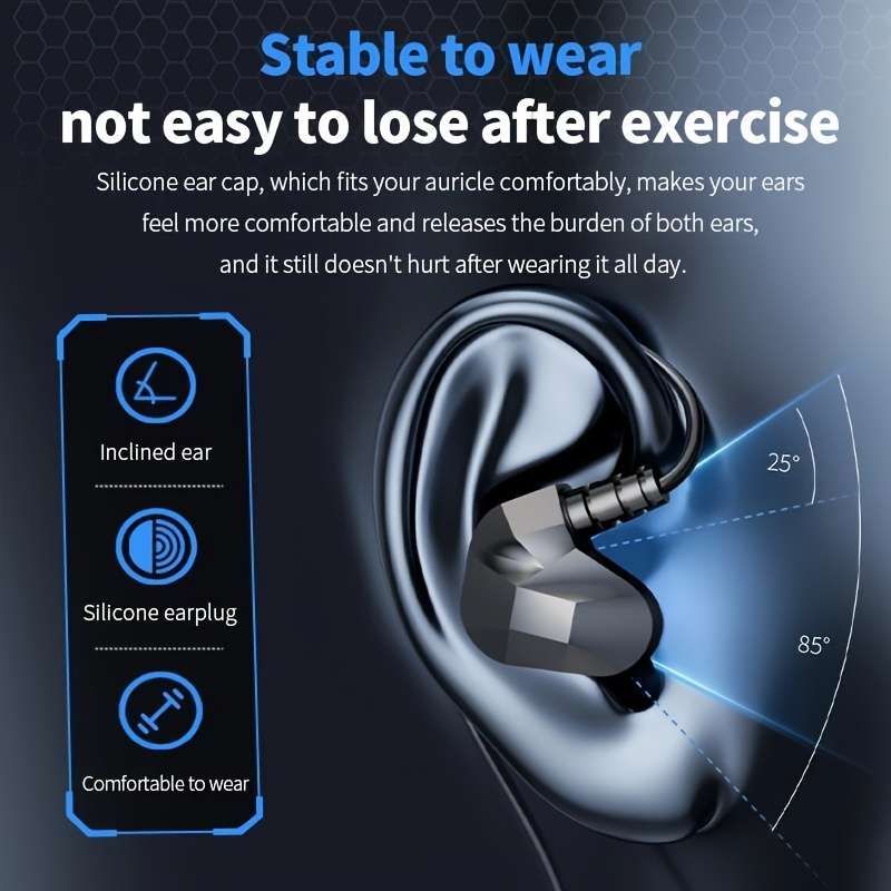 Wired Headphones Black