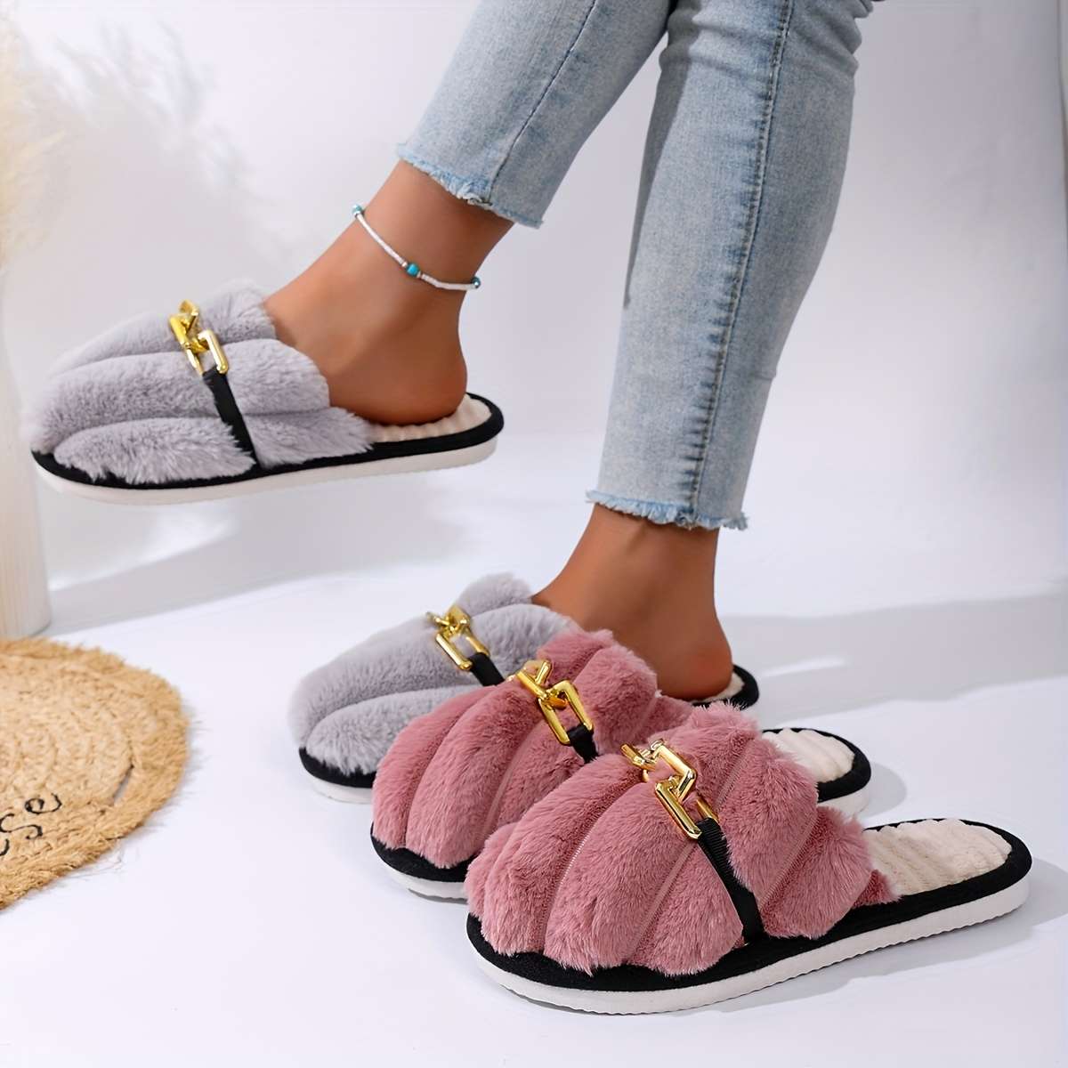 Cotton Slippers Color Tender Red Sizeuk 4.5-5