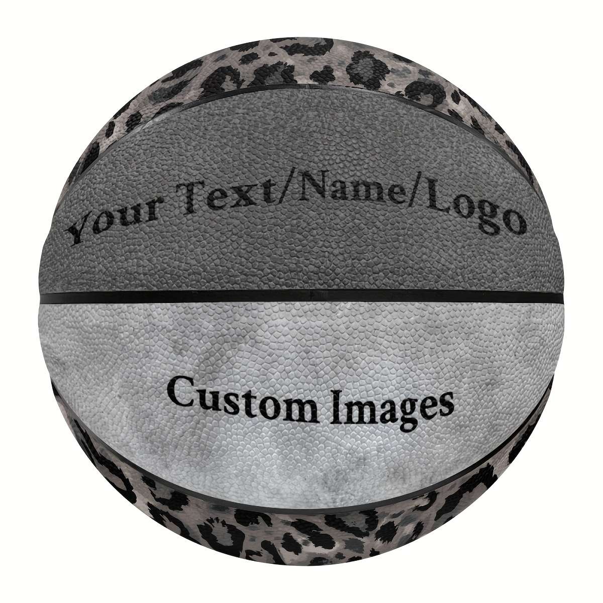 Basketball Color Gray Leopard Print Size7