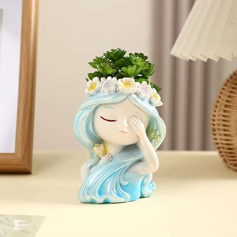 Flowerpot Style Fairies Don T Listen  With Artificial Green Plants