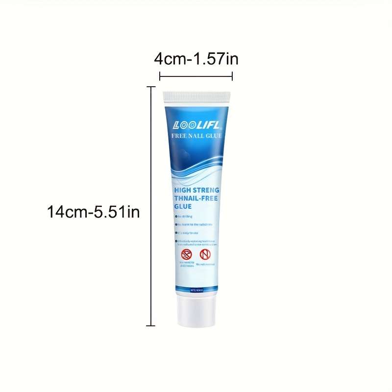 Heavy Duty Transparent Ultrastrong Nodrill Adhesive Durable For Diy Crafting