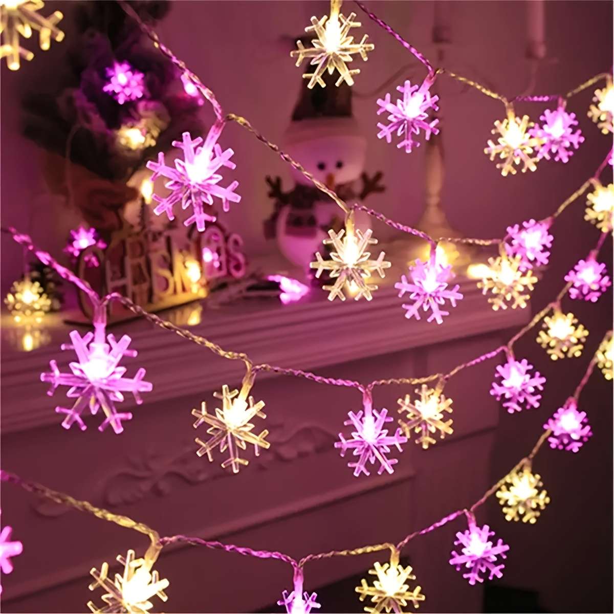 Christmas Lights Pink Warm Light Size 6M 236Inch