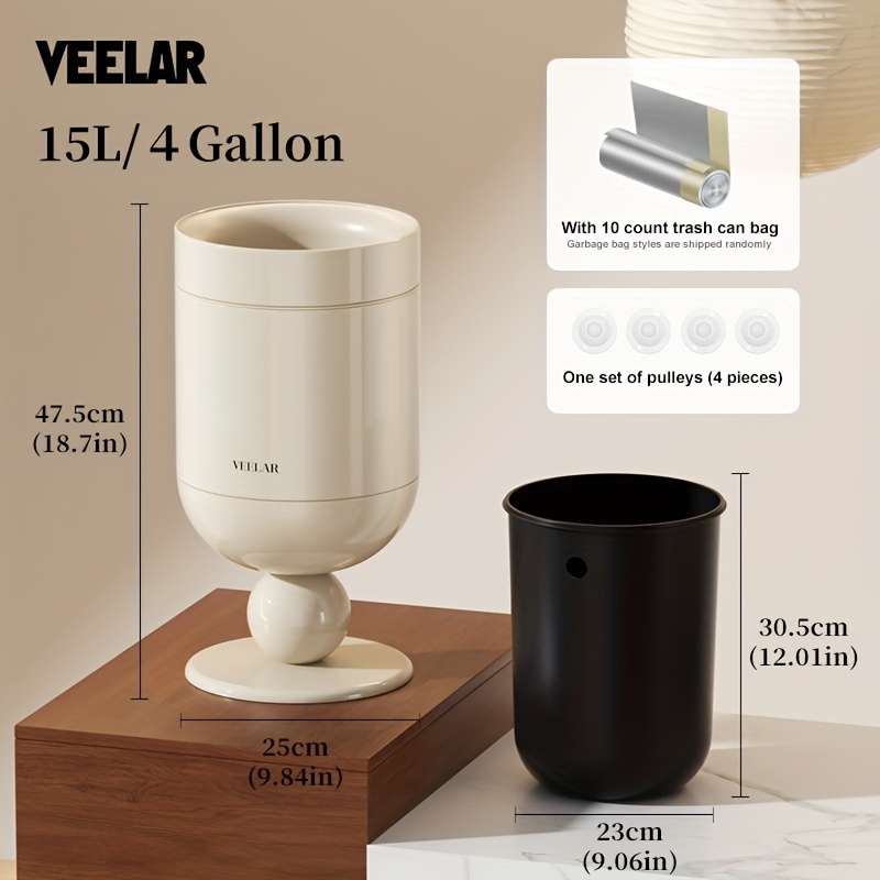 Garbage Can Color Enamel Red15L4 Gallon Itemsmetalopentop