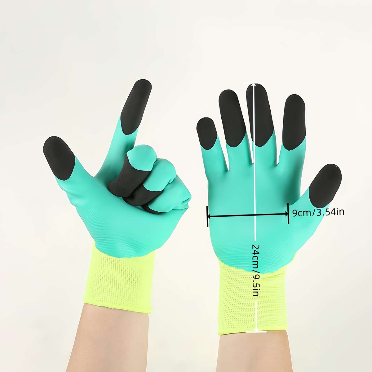 1Pair Black Finger Thickened Multi Purpose Work Gloves