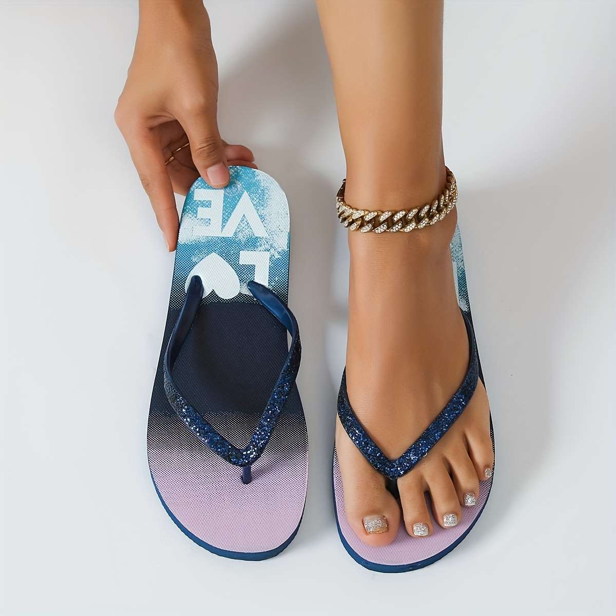 Ladies Summer Flip Flops Rose Red Uk 4