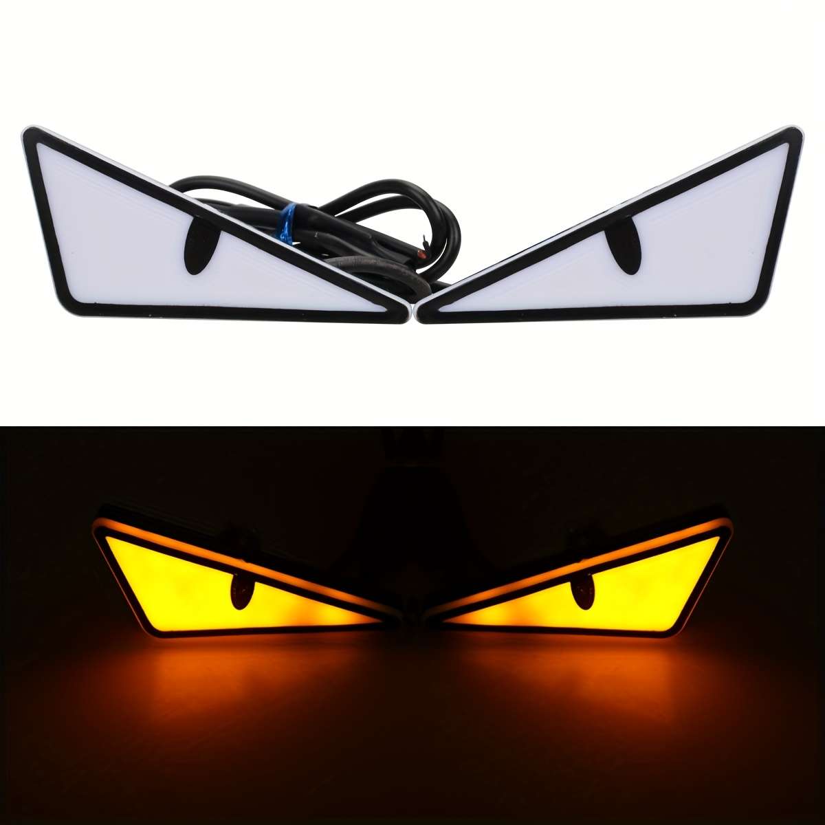 2pcs LED Eagle Eye Lights Triangle Demon Eye Fun Atmosphere Lights High Brightness