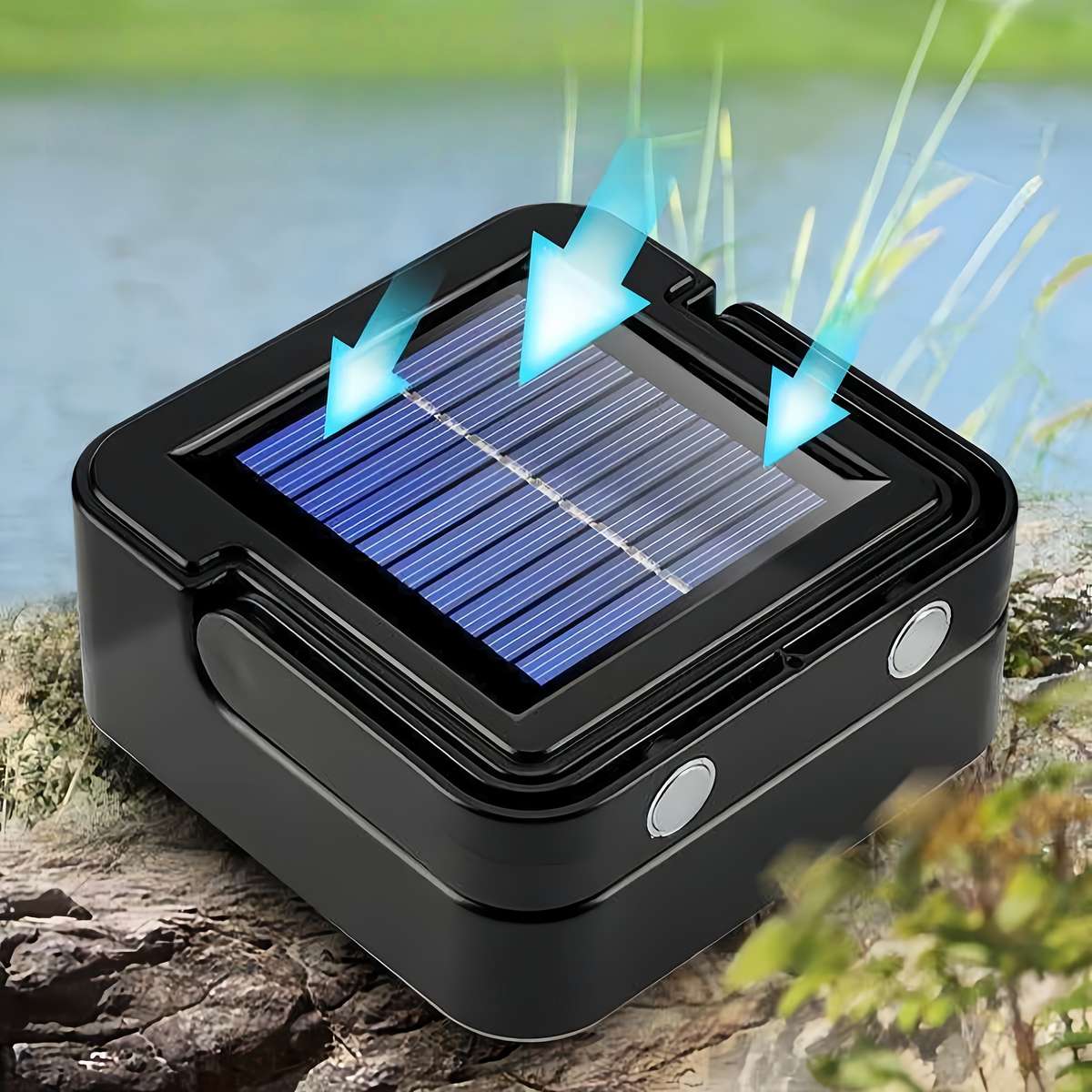 Solar Emergency Lights Color Black