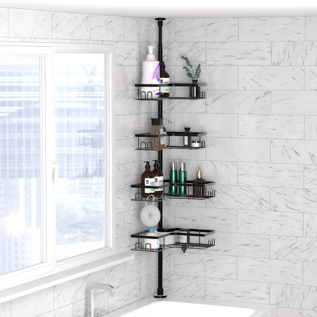Bathroom Storage Rack Color Floortoceiling Bathroom Shelf